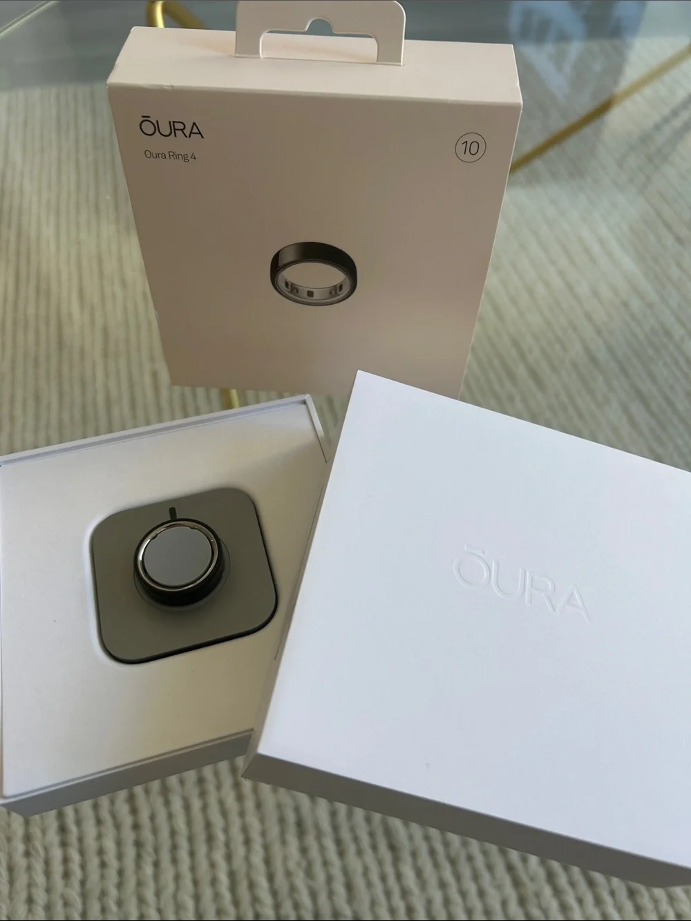 New Oura Ring 4 Black/Silver (Size 10) - Never used, gifted wrong size